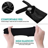 economico forniture per arte e pittura-2pcs artista professionista che disegna due dita guanto antivegetativo per tavoletta grafica light pad (neroblurossoviolarosa)