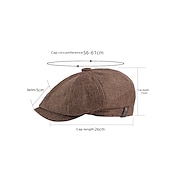 billiga Huvudbonader för herrar-Herr Basker Newsboy hatt Svart Khaki grön Polyester Stylish 1920-talets mode Ledigt Utomhus Dagligen Utekväll Slät Solskyddskräm