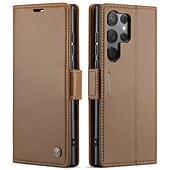 Недорогие Чехлы для Samsung-Чехол для телефона для Samsung Galaxy S23 S22 S21 S20 Ultra Plus FE A54 A34 A14 A73 A53 A33 A23 A13 A72 A52 A32 A22 A12 Кошелек Магнитный Полноразмерный защитный подставка PU-кожа
