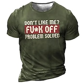 お買い得  メンズおもしろTシャツ-男性用サーカスティックグラフィックTシャツ &#039;私を嫌いですか？くたばれ 解決済み&#039; アティチュードショートスリーブTシャツ
