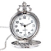 cheap Pocket Watches-Men Pocket Watch Vintage Hollow Bronze Locomotive Design Quartz Fob Pocket Watch With Necklace Chain Gift for Men Women