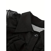 ieftine Costume pentru fete-Horror gotic Academia Întunecată Peruci Cosplay Rochii din tul Set accesorii Punk și gotic for Fete Pentru copii Carnaval Zuia Copiilor Mascaradă