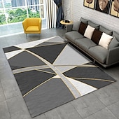 abordables Alfombras de impresión digital 3D-Alfombra geométrica para sala de estar, alfombra abstracta, alfombra para dormitorio, mesa de café rectangular cubierta junto a la cama