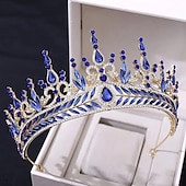 voordelige Accessoires voor haarstyling-luxe barokke kristallen bruids tiara&#039;s strass kroon bruids diadeem bruiloft haaraccessoires voor damesmode-sieraden