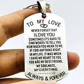 abordables Colgantes y ornamentos para coche-Bonito llavero de regalo para marido/esposa, perfecto para aniversarios, San Valentín, cumpleaños, novios, novias, él, ella, mujer. &amp; ¡hombres!