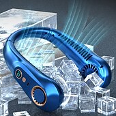 Недорогие Вентиляторы-Мини вентилятор без лопастей для шеи – USB заряжаемый охладитель воздуха с цифровым дисплеем портативный вентиляционное устройство для закрытых и открытых помещений