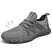 economico Sneakers da uomo-sneakers sportive da uomo in rete grigia: leggere, traspiranti e perfette per la corsa, la palestra e l&#039;abbigliamento casual