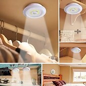 halpa Puck valot-3/6 kpl led kaapin alla oleva valo himmennettävä cob yövalo kaukosäätimellä kaappivalot vaatekaappi kaappi kaappi keittiöön