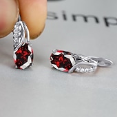 levne Náušnice-Dámské Zirkon Náušnice Klasika Drahocenný stylové Jednoduchý Náušnice Šperky Platinové barevné / Platinová olivově zelená / Platinová bílá Pro Svatební Párty 1 pár