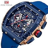 olcso Quartz órák-MINI FOCUS Quartz Sport Óra Férfiaknak Kronográf Lumineszcens Naptár Katonai Férfi Órák Felső Márka Luxus Szilikon Szalag Vízálló Apák Napjára