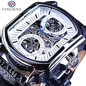 voordelige Mechanische Horloges-forsining retro heren mechanisch horloge luxe mode zakelijk automatisch skelet polshorloge heren mechanisch waterdicht horloge klok heren