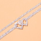levne Šperky na tělo-Dámské kotník náramek Klasika Srdce Módní Prohlášení Přizpůsobeno Vinobraní Elegantní Nákotník Šperky Stříbrná Pro Párty ulice Dar Karneval Dovolená