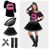 halpa Asusteet-Karnevaali 2026 Karnevaali puku Cosplay-Asut Asut Disko Retro / vintage Disko 1980 luku Aikuisten Naisten Karnevaali Naamiaiset Juhlat Pride-paraati Pride-kuukausi Pukeudu