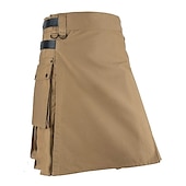 preiswerte Unterteile-Streetwear Stilvoll Klassicher Stil Rock Schottische Nutzkilts Ren Faire Niete Plissiert Einfarbig Herren Keltisch Karneval Party Halloween Rock Ganzjahresmode
