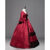 Χαμηλού Κόστους Φορέματα-Βίντατζ Ροκοκό Βικτοριανό Μάξι Φορέματα Κοστούμι πάρτι Χορός μεταμφιεσμένων Κανονικό Juliet Σταχτοπούτα Πριγκίπισσα Σαίξπηρ Δαντέλα Πριγκίπισσα Τετράγωνη Λαιμόκοψη Φανταχτερή Φόρεμα