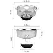 お買い得  排水口用品-2 個ステンレス鋼キッチンシンクストレーナーバスケット排水プラグフィルター交換ワイドリム 3.2/4.4 インチ、フードキャッチャー詰まり防止