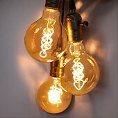 voordelige Gloeilamp-3 stks 2 stks 1 stks retro edison lamp e27 220 v 40 w gloeilamp g80 filament vintage ampul gloeilamp spiraal lamp home decor