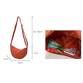 cheap Crossbody Bags-Women&#039;s Crossbody Bag Shoulder Bag Hobo Bag Nylon Daily Holiday Zipper Large Capacity Lightweight Durable Solid Color claret Lake blue Lemon Yellow