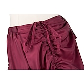abordables Médiéval-Rétro Vintage Punk et gothique Victoriens Jupe Costume de Cosplay Jupe longue Pirate Femme Cordon Ourlet Asymétrique Couleur unie Halloween Carnaval Carnaval Quotidien Mascarade Adulte Jupe Printemps