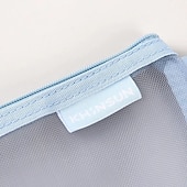 preiswerte Federmäppchen &amp; Halter-Einfaches, transparentes Mesh-Federmäppchen zur Aufbewahrung von Studenten-Bleistiftbeuteln mit großem Fassungsvermögen, Beutel für Schreibwaren, Kosmetiktaschen
