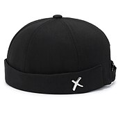 abordables Casquette de baseball pour homme-Unisexe Casquette Docker Chapeaux sans bord Noir Jaune Coton Voyage Plage Extérieur Vacances Plein Ajustable Mode