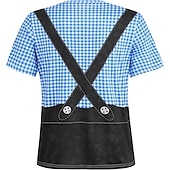 economico Abbigliamento Grafico-T-shirt Lederhosen 3D Bavarese Stile da Strada Corte Grafico per Per uomo Adulti Stampa 3D  per Birra Oktoberfest Feste Casual Quotidiano
