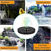 cheap Underwater Lights-Solar Fountain Upgraded Innovative Solar Powered Fountain Pump Colorful 160mah Battery Solar Water Fountain Pump 3W 5V LED Lights Floating Garden Fountain Pump Swimming Pools Pond Lawn Decor