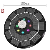 abordables Éclairage subaquatique-Flottant solaire bain d&#039;oiseau fontaine d&#039;eau lumières jardin cascade fontaine étang panneau solaire alimenté pompe à eau décoration de jardin