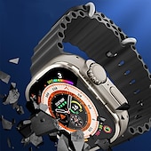 cheap Smartwatch Screen Protectors-Watch Case for Apple Watch Ultra 49mm Screen Protector 49mm 9H Tempered Glass Titanium Alloy Frame Keep Original Touch Sensitive Lightweight Protective Glass Film for iwatch Ultra 49mm