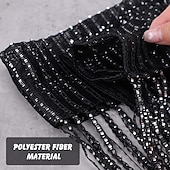economico Tende macrame e stringa-Tende A Stringhe Sparkle Tenda Della Porta Fly Tenda Bastone Della Tenda, Tende Pannello Divisorio Porta Finestra Zanzariera Per La Decorazione Della Parete Della Porta E Della Finestra,100*200cm