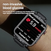 cheap Smartwatch-Pulse Physiotherapy ECG Blood Glucose Smart Health Watch Fitness Running Watch Bluetooth Temperature Monitoring Pedometer Compatible with Android iOS Women Men IP68 Waterproof