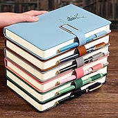 cheap Notebooks &amp; Planners-Notebook Super Thick College Students A5 Leather Business Notepad Thick Retro Simple Diary Creative Wholesale, Back to School Gift (Excluding Pens)