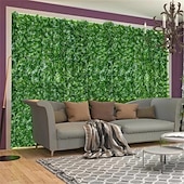 cheap Artificial Plants-1pc Artificial Ivy Privacy Fence Screen 40 X 120 UV-Anti Fake Leaves Vines Grass Wall for Patio Balcony Privacy Garden Wedding Decoration