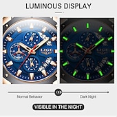 cheap Quartz Watches-LIGE Mens Watch Quartz Watches for Men Steel Band Men&#039;s Analog Quartz Multifunctional Sports Wristwatch Men Date Business Casual Waterproof Quartz Watch