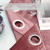 preiswerte Blackout -Vorhang-Verdunkelungsvorhang, Samt, Bauernhaus-Optik, Ösen, IKEA-Serie, Vorhangpaneele für Wohnzimmer, Schlafzimmer, Tür, Küche, Fensterbehandlungen, wärmeisoliert, Raumverdunkelung