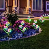 abordables Éclairage paysager-lampes solaires extérieures décoratives 36leds lampes solaires de jardin avec 2 modes d&#039;éclairage 3-en-1 fleurs de pissenlit solaires ip65 lampes solaires extérieures étanches pour jardin