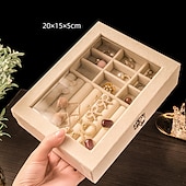 cheap Jewelry &amp; Cosmetic Storage-1PC Large Capacity Velvet Jewelry Box New Rings Necklaces Earrings Earrings Storage Box High-end Sense Organizing Box Dustproof Box