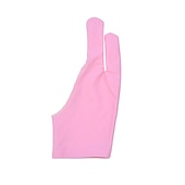 economico forniture per arte e pittura-2pcs artista professionista che disegna due dita guanto antivegetativo per tavoletta grafica light pad (neroblurossoviolarosa)