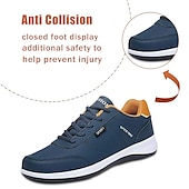 preiswerte Sneaker für Herren-Marineblaue Freizeit-Sport-Sneaker für Herren | leichte Sportschuhe mit Schnürung und bequemer Sohle | perfekt zum Laufen, Gehen und für den Alltag