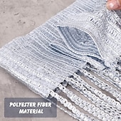 economico Tende macrame e stringa-Tende A Stringhe Sparkle Tenda Della Porta Fly Tenda Bastone Della Tenda, Tende Pannello Divisorio Porta Finestra Zanzariera Per La Decorazione Della Parete Della Porta E Della Finestra,100*200cm