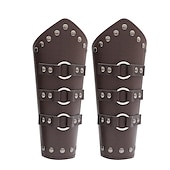 cheap Armor-Punk &amp; Gothic Medieval Renaissance Masquerade Wristband Ren Faire Warrior Knight Ritter Viking Drawstring Archery Men&#039;s Women&#039;s Viking Halloween Carnival Performance Stage Masquerade Adults&#039; Bracers