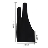 economico forniture per arte e pittura-2pcs artista professionista che disegna due dita guanto antivegetativo per tavoletta grafica light pad (neroblurossoviolarosa)