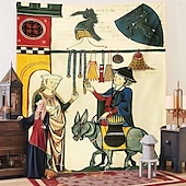 economico Arazzo Medievale-Arazzo Medievale Wall Art Grande Arazzo del Medioevo Muro Decorazione Fotografica Sfondo Coperta Tenda Decorazione Casa Camera da Letto Soggiorno