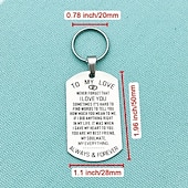 abordables Colgantes y ornamentos para coche-Bonito llavero de regalo para marido/esposa, perfecto para aniversarios, San Valentín, cumpleaños, novios, novias, él, ella, mujer. &amp; ¡hombres!