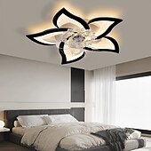 cheap Ceiling Fan Lights-LED Ceiling Fans Dimmable with Remote Contral Flower Design 25.7&quot; 5-Heads Flush Mount Ceiling Lamp Acrylic Lampshade Chandelier Bedroom Living Room