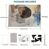 お買い得  知育玩具-光学クリア描画ボードポータブル光学トレーシングボード画像描画ボードトレース描画プロジェクター光学描画ボードスケッチツール子供のための初心者アーティスト