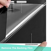 baratos películas de janela-Filme para janela de vidro que cobre a janela, filme preto, decoração de privacidade estática, autoadesivo para bloqueio de UV, controle de calor, adesivos para janelas de vidro 100x45cm/39x18inches
