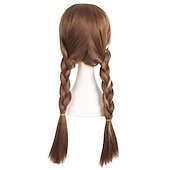 economico Parrucche da festa-Oktoberfest birra cosplay parrucche 28/70 cm capelli lunghi costume cosplay parrucca anime
