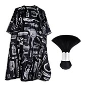 cheap Hair Removal-Professional Waterproof Hair Styling Cape Hair Cutting Salon Cape Gown Hair Salon With Snap Closure White