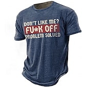 お買い得  メンズおもしろTシャツ-男性用サーカスティックグラフィックTシャツ &#039;私を嫌いですか？くたばれ 解決済み&#039; アティチュードショートスリーブTシャツ